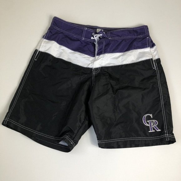 Colorado Rockies Mens Size XL Swim‎ Trunks Lined MLB Genuine Merchandise￼ H106 - Picture 1 of 4